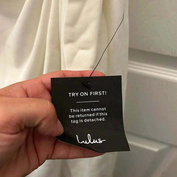 . Nwt! Lulus Women's Won A Heart White Strapless Wide Leg Jumpsuit M - Picture 5 of 7